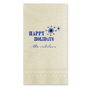 Decorate your home with the most-wanted season napkin this year. This Retro Snowflakes Napkin will bring the Christmas vibe for sure, your guests will agree! 