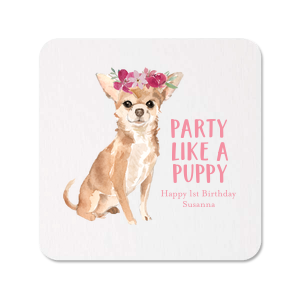 Personalized White Custom Photo Nouveau Coaster with Matte Rouge Ink Digital Print Colors will add that special attention to detail that cannot be overlooked.