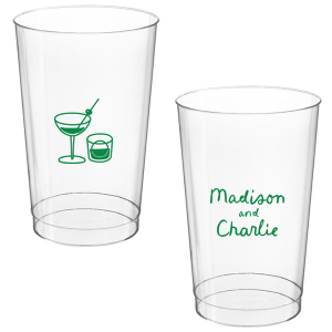 Add a splash of fun with the Cocktail Hour Couples Cup. Featuring text personalized to your name in the screen print ink color of your choice, the popular design is perfect for anniversaries, retirements and engagements!