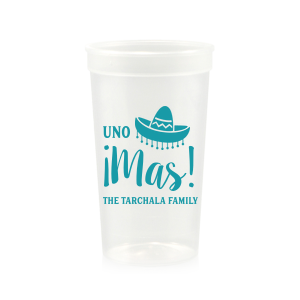 Our Uno ¡Mas! Party Cup is good for use in southwestern, fashion, and summer themed parties and adds that special attention to detail that cannot be overlooked.