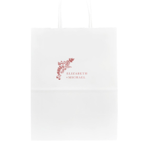 Gift in style with the Hand Drawn Wedding Bouquet Bag, where an elegant cascade of flowers cradles the couple's names. This bag, with its artful botanicals, is a chic token of thanks for guests to carry home.