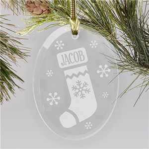 Oval Glass Ornament