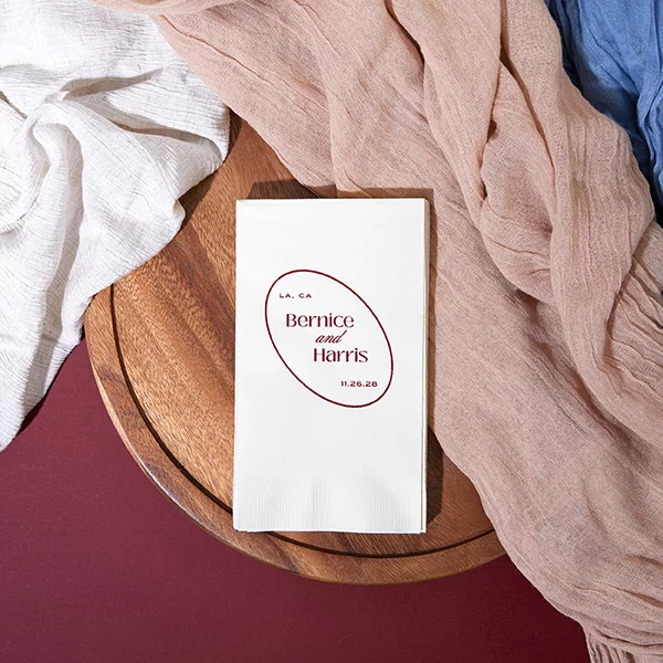  Ringed Couple Names Guest Towel