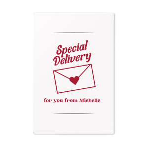 The Special Delivery For You Valentine design captures the excitement and anticipation of receiving a special love letter on Valentine's Day. You can stuff candy in the slots and pass out to co-workers, friends, and loved ones. This design is a unique and heartfelt way to show your love and appreciation.