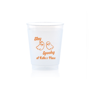 Get groovy this spooky season with the Groovy Halloween Cup. Our custom and cute Halloween decor will add a memorable touch at your Halloween party. Featuring two adorable ghosts, personalize teh design with your own name. 