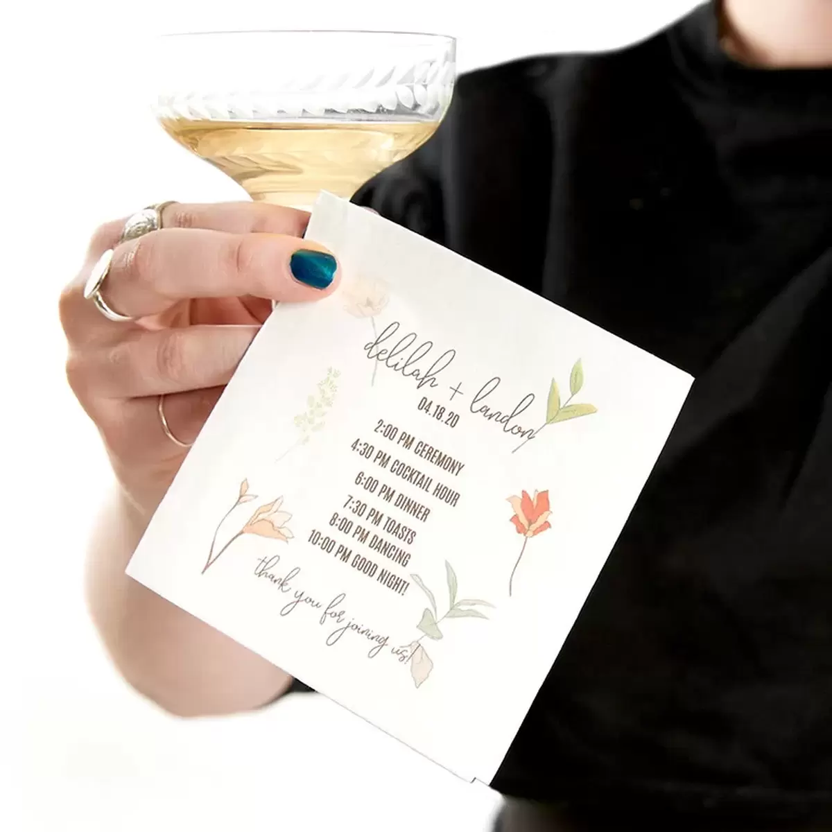 design eco-friendly wedding accessories like itinerary wedding napkins at For Your Party