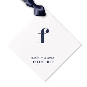 Featuring an initial in an elegant serif font, this tag is both stylish and understated. With its classic design and high-quality finish, this gift tag is perfect for weddings, anniversaries, or any occasion where personalized elegance is appreciated.