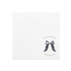 It doesn't get more elegant than the Pearls and Prosecco Black Bow Full Color Napkin, perfect for weddings, anniversaries, engagements and other major lifetime occasions. Easily customize the full color napkin to personalize your design!