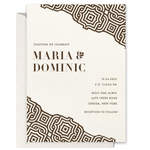 Sweet Harvest Maze Wedding Invitation