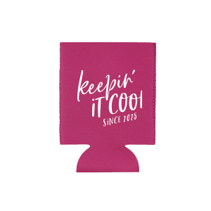 Chill out in style with the Keepin' It Cool Can Cooler that guests will treasure long after the party's over. Customize it with your event details, and let the "cool" vibes keep flowing. Perfect for making every sip a refreshing memory and every guest a souvenir bandit!