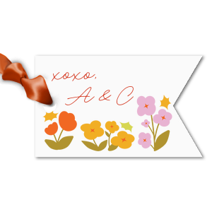 Your next gift is sure to brighten a loved one's day with the Flower Garden Border Photo Tag. Featuring an assortment of colorful flowers below personalized text, the high quality gift tag can be customized with your own gift message, ensuring recipients feel the warmth of your generosity. 