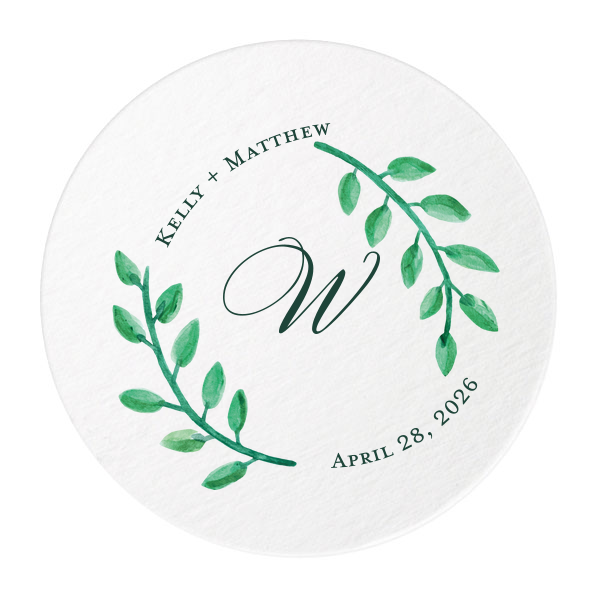 Our personalized White Custom Photo Round Coaster with Matte Spruce Digital Print Colors will make your guests swoon. Personalize your party's theme today.