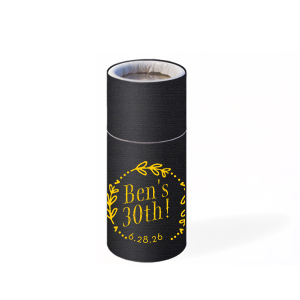 Shine the spotlight on the birthday celebrant with the Birthday Wreath Match. A whimsical wreath of dots and heart-shaped leaves perfectly frames the celebrant's name and age. Add a touch of festive charm to your birthday bash!