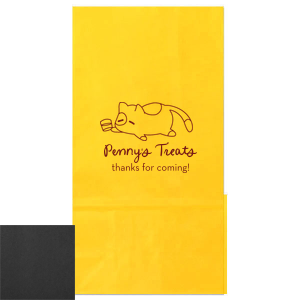 Carry your essentials in the Chillin' Cat Personalized Bag, featuring a relaxed cartoon cat cradling a cup. Add a personal touch with your or your cat's name in a flowing script font below this playful and modern graphic. The perfect tote to pass out wedding party favors or give your friends after a house party.