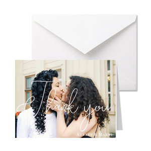 Meet our new personalized Thank You Couple Wedding Photo Card. Add your photo and names on it and write warm note to your closest ones. They will love it!