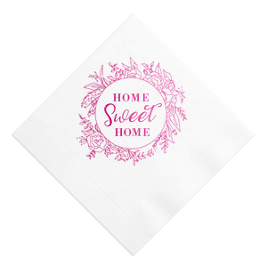 ForYourParty's elegant White Cocktail Napkin with Shiny Fuchsia Foil has a Peony Circle Frame graphic and is good for use in Floral, Frames, Wedding themed parties and can't be beat. Showcase your style in every detail of your party's theme!