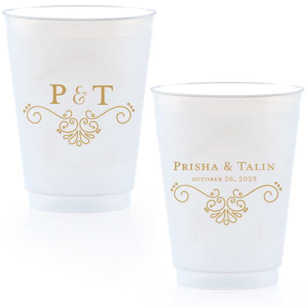 Personalized Wedding Frost Flex Cups - Spring Fever Flourish - double sided cups - 12 hotsell 0Z Party Favors, Custom Printed Cups, Shower