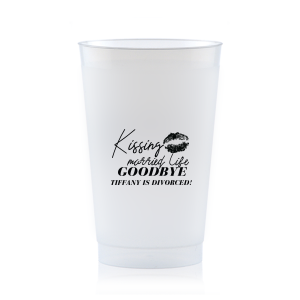 Celebrate the end of an era with a cheeky divorce cup! Featuring a fun kiss mouth graphic, this cup will be a hit at a party celebrating your divorce. 