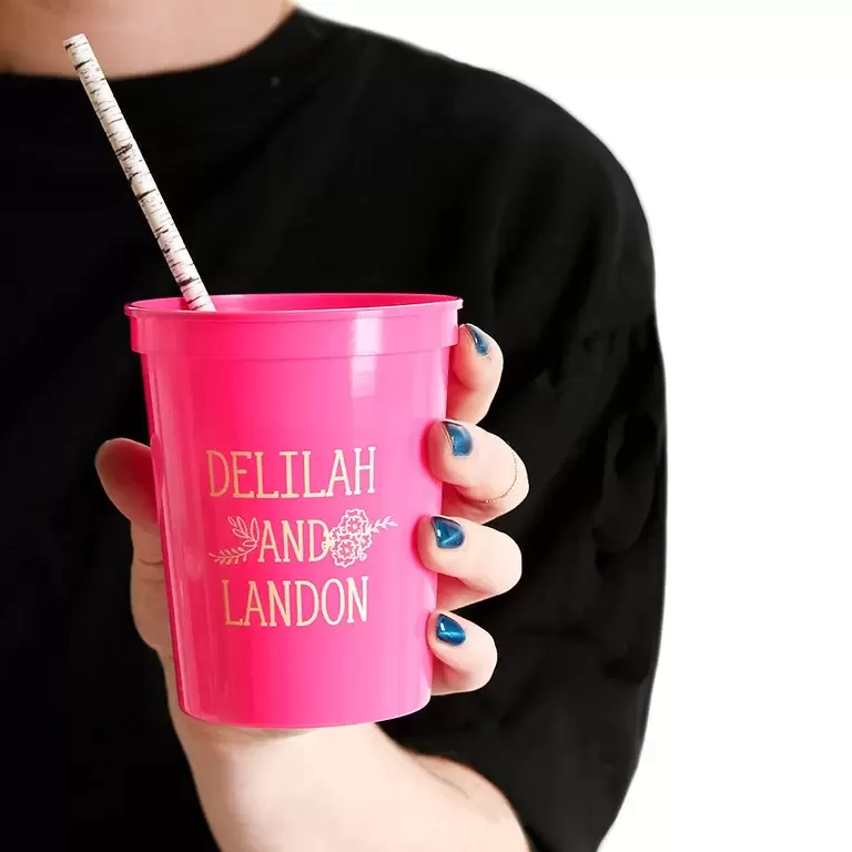 create reusable cups as environmentally conscious wedding accessories and wedding favors