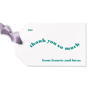 Meet our new customizable Thank You So Much Letterpress Tag with an amazing graphics together with your name branded on it. Showcase your style in every detail of your party's theme!
