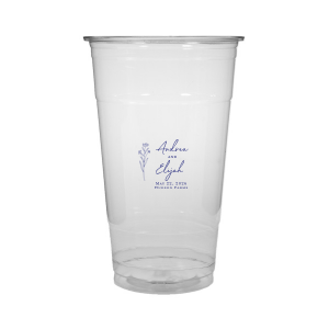 Embrace nature’s charm with the Wildflower Couple Names Wedding Cup, featuring a delicate wildflower stalk alongside the couple’s names in a simple, organic script. Perfect for celebrations that revel in the beauty of the outdoors and natural elegance, this cup subtly includes the event date and location.