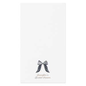 It doesn't get more elegant than the Pearls and Prosecco Black Bow Full Color Napkin, perfect for weddings, anniversaries, engagements and other major lifetime occasions. Easily customize the full color napkin to personalize your design!