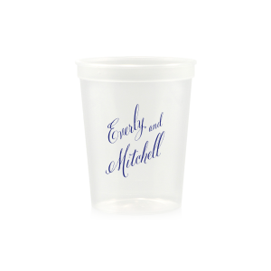 Personalized 12 oz Styrofoam Cup with Matte Cobalt Ink Cup Ink Colors can't be beat. Showcase your style in every detail of your party's theme!