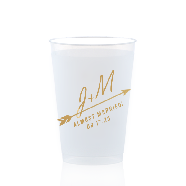 The ever-popular Almost Married Arrow Cup is good for use in Rehearsal Dinner, Bachelor/Bachelorette and Wedding themed parties and couldn't be more perfect. It's time to show off your impeccable taste.