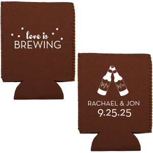 Our beautiful custom Ivory - Natural Round Can Cooler with Matte Teal/Peacock Ink Screen Print has a Mr & Mrs Bottles graphic and is good for use in Wedding themed parties and will impress guests like no other. Make this party unforgettable.