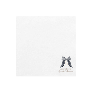 It doesn't get more elegant than the Pearls and Prosecco Black Bow Full Color Napkin, perfect for weddings, anniversaries, engagements and other major lifetime occasions. Easily customize the full color napkin to personalize your design!
