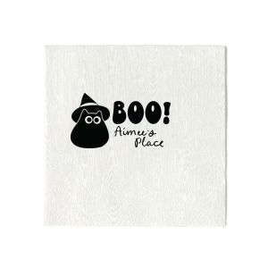 Feel the magic of the Witchy Cat Napkin! More cute than creepy, this design featuring a chubby black cat is ideal for dabbing up spilled potions in your home. Perfect for anyone with a feline familiar!