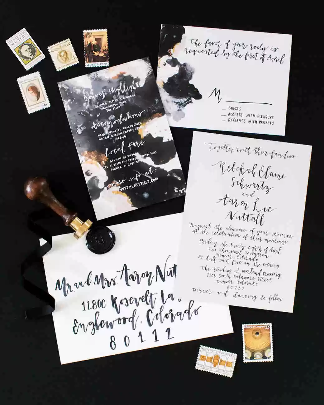 custom wedding invitations in on trend moody colors
