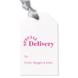 A Special Gift for your loved ones goes together with a special Letterpress Gift Tag and beautiful graphics Special Delivery designed just for you. Surprise your loved ones, leave them speechless!