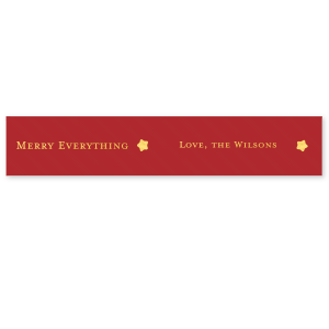 Our custom Spruce Satin Ribbon 7/8" with Shiny 18 Kt Gold Foil will impress guests like no other. Make this party unforgettable.