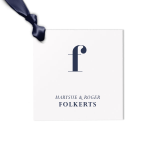 Featuring an initial in an elegant serif font, this tag is both stylish and understated. With its classic design and high-quality finish, this gift tag is perfect for weddings, anniversaries, or any occasion where personalized elegance is appreciated.