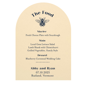 Personalize your party like never before. Now you have a chance to meet this beautiful The Food Bee Arch Menu with amazing graphics suitable for every occasion. Be ready, you'll receive a lot of compliments! 