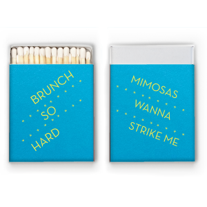 Our personalized Poptone Fuschia Classic Matchbox with Matte Mimosa Yellow Foil Color can't be beat. Showcase your style in every detail of your party's theme!