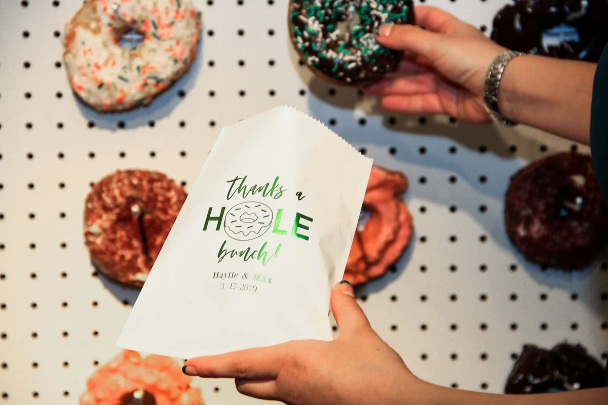 custom designed treat bag for party favors