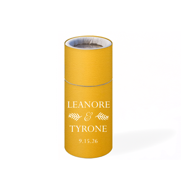 Ignite romance with the We Said Yes Matchbox. This matchbox proudly displays a vibrant "YES" filled with elegant florals, offering a spark of love at every strike. With the couple’s names elegantly displayed, it lights up memories of your special day, one match at a time! 