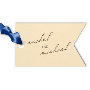 ForYourParty's personalized Natural Frost White Luggage Gift Tag with Shiny 18 Kt Gold Foil will impress guests like no other. Make this party unforgettable.