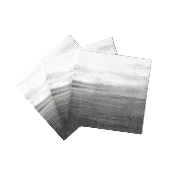 Ombre Black Cocktail Napkins
