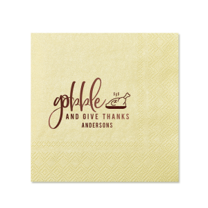 Gobble and Give Thanks Napkin