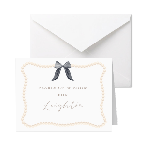 Enchant your guests with the Pearls and Prosecco Full Color Note Card. Customize the design with personalized text printed in eye-popping full color. Perfect for bridal showers, birthdays or home entertainment!