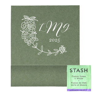 Floral Monogram Tea Favor