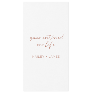 Personalized Sand Cocktail Napkin with Matte White Foil are a must-have for your next event—whatever the celebration!