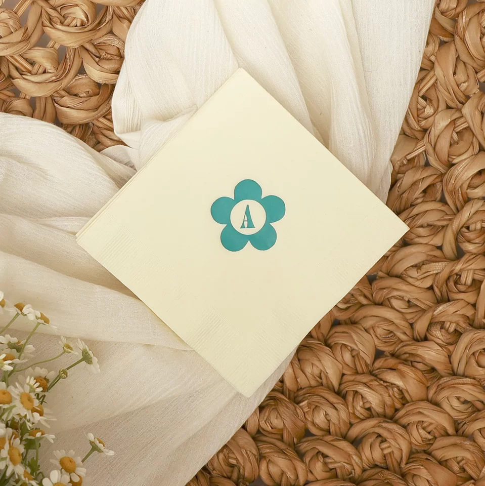 Disco Night Floral Initial Napkin