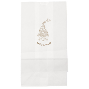 Bring home a true crowd pleaser with the Classic Champagne Tower Bag. The highly stylish bad is also highly functional and available in a wide variety of styles to suit nearly any event. Choose custom colors to make your product pop to the delight of honored guests. 