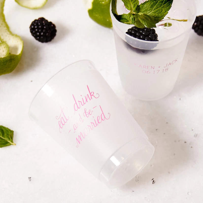 plastic wedding cups