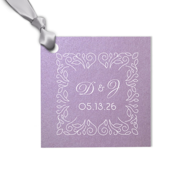 Our beautiful custom Stardream Lavender Square Gift Tag with Matte White Foil has a Linear Floral Frame graphic and is good for use in Frames, Floral, Trendy themed parties and will look fabulous with your unique touch. Your guests will agree!