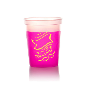 Our personalized Hot Pink 16 oz Stadium Cup with Matte Mimosa Yellow Ink Cup Ink Colors has a Wave Accent graphic and is good for use in Travel, Beach/Nautical, Father's Day themed parties and will impress guests like no other. Make this party unforgettable.